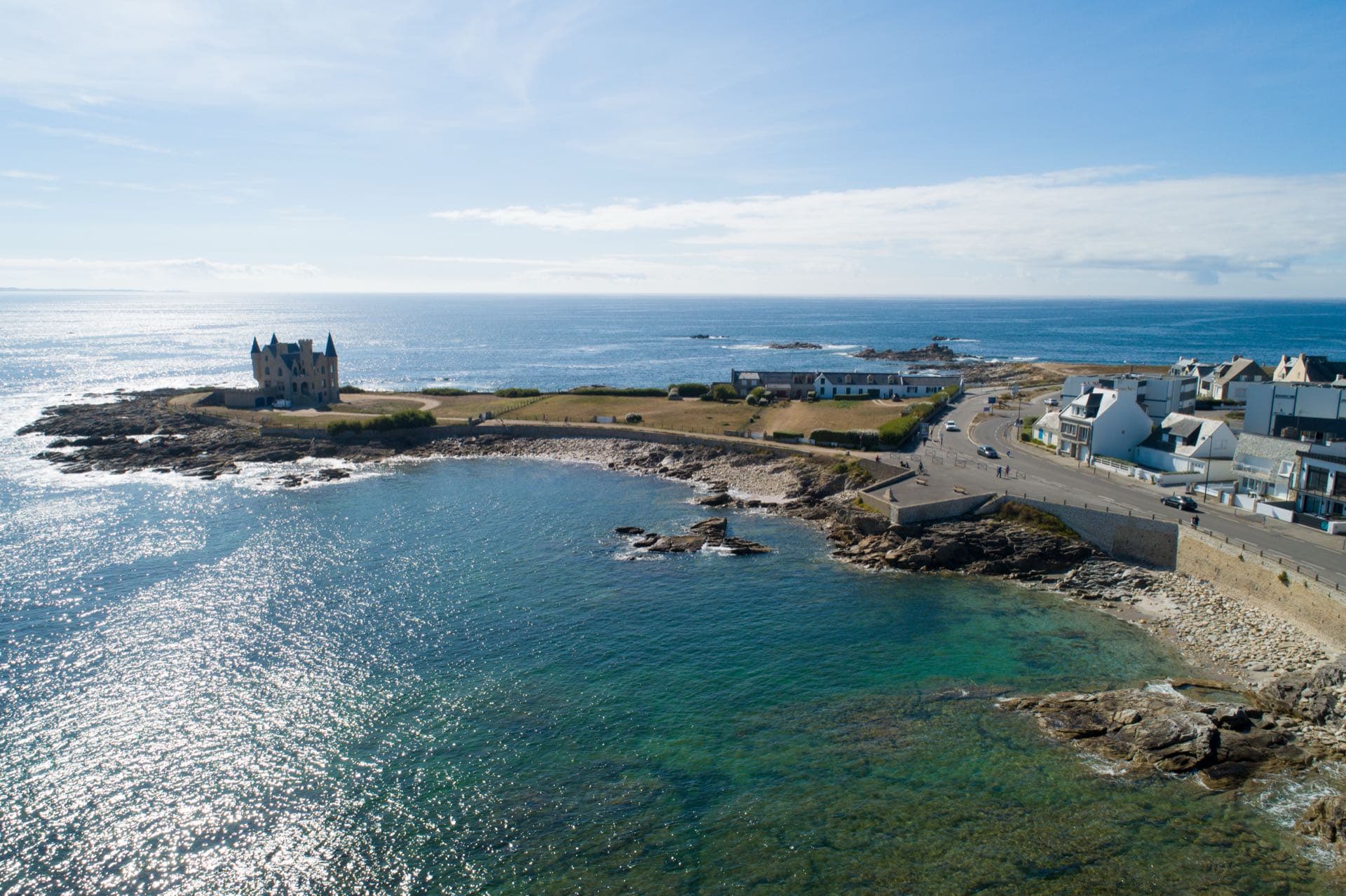 Vue sur une baie de la presqu'île de Quiberon